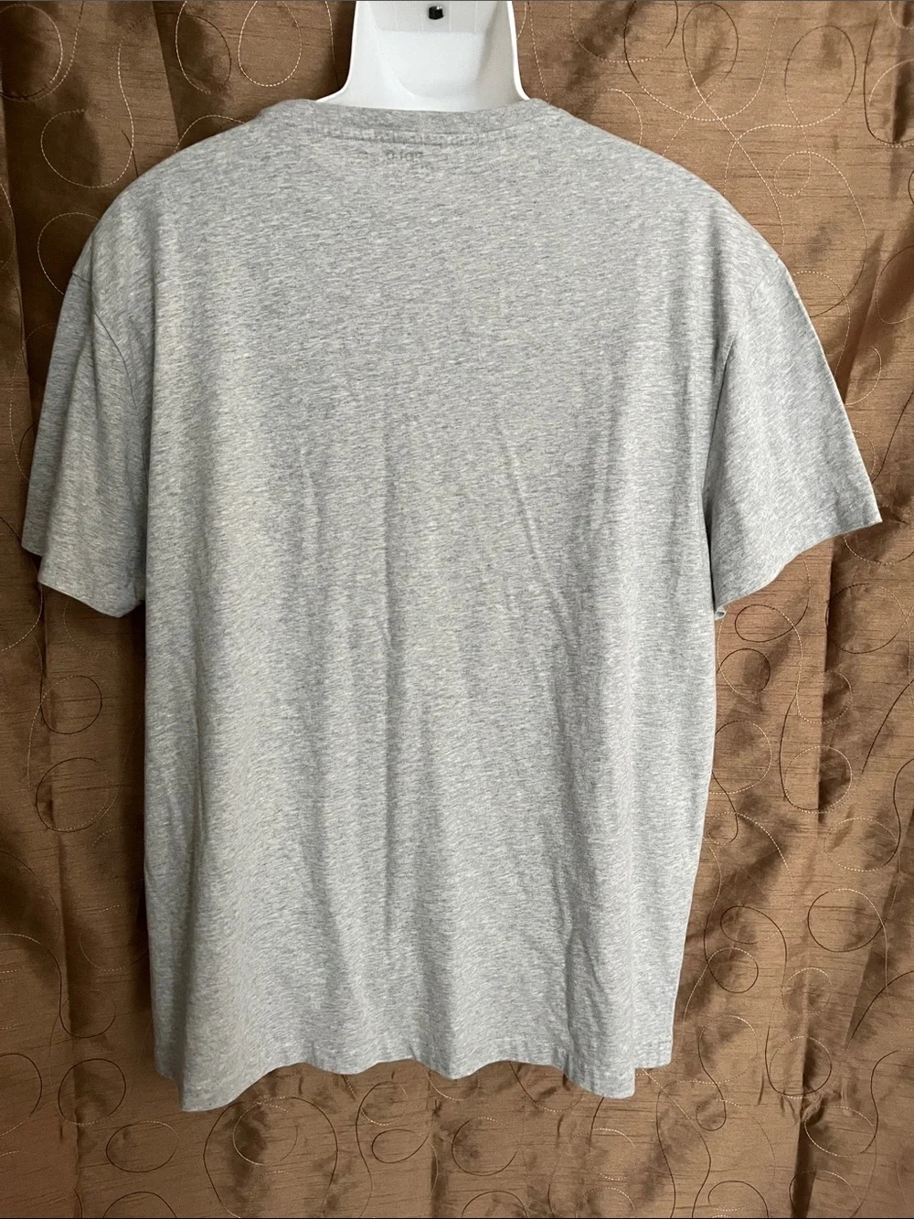Polo Ralph Lauren XL Classic Fit V Neck Tee Gray Pony Logo Cotton Shirt